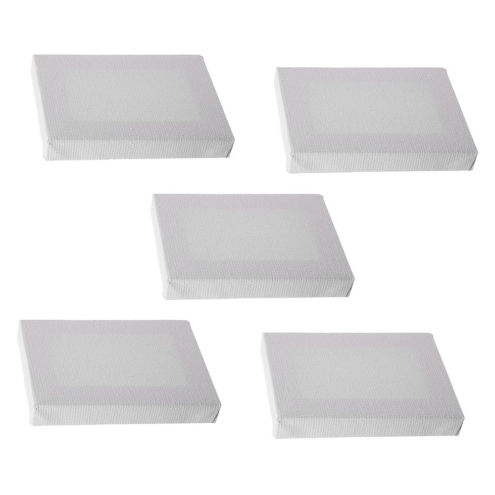 Beatifufu 5pcs Practical DIY Mini Oil Painting Frames Canvases Painting Supplies for Beginners
