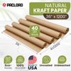 Paclord 36" x 1200" (100 ft) Natural Kraft Paper Roll (Value Pack 4 Rolls) Made in USA, 100% Recyclable Brown Packing Paper for Shipping, Packaging, Crafting & Gift Wrapping view 2