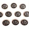 PEPPERLONELY 10PC Black/Gold Metal Buttons for Clothing, Jeans, Crafts, Pants, Blazer, Sewing, Jacket, Jewlery Making (Black/Gold, 25mm) view 3