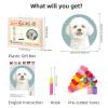Latch Hook Rug Kit Cute Bichon Frise Dog Stamped Handmade Round Shape Carpet Crochet Yarn Craft DIY Hook and Latch Door Mat Tapestry for Home Floor Decor 50x50cm(5) view 2