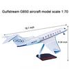 DKHOUN 17.7 1:50 Scale Airplane Model G650 Gulfstream Airplane Collectibles Model Airplane ABS Plastic Resin Alloy Material Model Jets for Decoration or Gift(LED-Upgraded) view 3