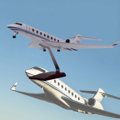 DKHOUN 17.7 1:50 Scale Airplane Model G650 Gulfstream Airplane Collectibles Model Airplane ABS Plastic Resin Alloy Material Model Jets for Decoration or Gift(Ordinary)