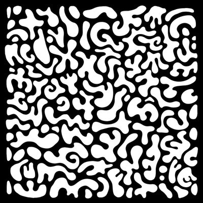 Woodware Funky Swirls 6 in x 6 in Stencil