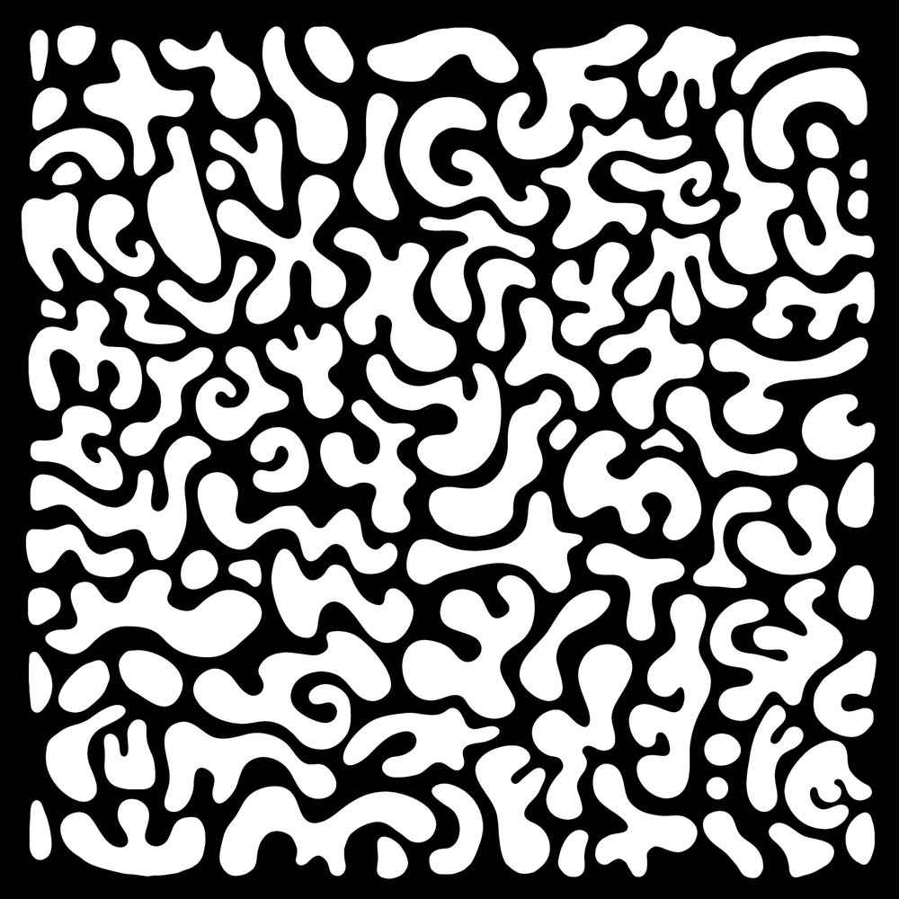 Woodware Funky Swirls 6 in x 6 in Stencil