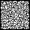 Woodware Funky Swirls 6 in x 6 in Stencil view 1