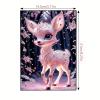 DoxQcs 50 Pages Diamond Art Painting Note Book, Christmas Style Wireless Notebook, Partially Painting Notebook Blank Paper for Office Home Craft Art Use-#08-Pink Deer view 3