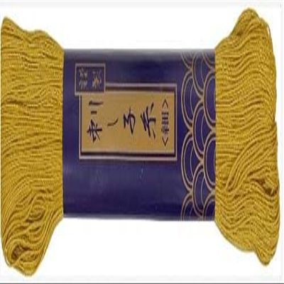 Yokota Sashiko Thread - Thin Weight Cotton Thread for Sashiko - Large 100m Skeins (03 - Gold)