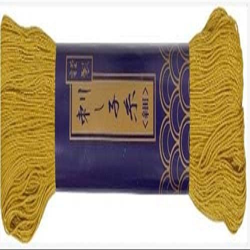 Yokota Sashiko Thread - Thin Weight Cotton Thread for Sashiko - Large 100m Skeins (03 - Gold)