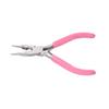 3 in 1 Needle Round Nose, Wire Cutter & Crimping Pink Carbon Steel Jewelry Pliers with Spring Loaded Return view 1