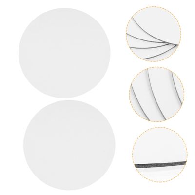 BEBEMOKO 6pcs Oil Painting Canvas Boards Round Shape White Canvas Artist Painting Boards