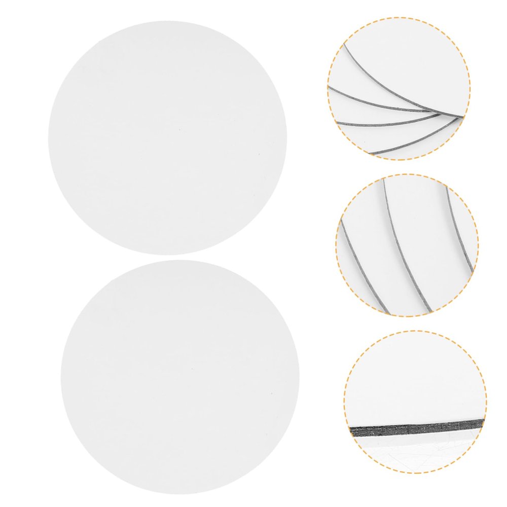 BEBEMOKO 6pcs Oil Painting Canvas Boards Round Shape White Canvas Artist Painting Boards