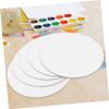 BEBEMOKO 6pcs Oil Painting Canvas Boards Round Shape White Canvas Artist Painting Boards view 2
