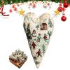 Christmas Heart-Shaped Embroidery Kit, Beginner Embroidery Kit for Adults, Hand Embroidery Starter Kits with Stamped Embroidery Xmas Pattern for Decor Home Room-Snowman view 1