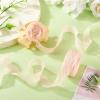 Cheriswelry Chiffon Ribbon 1 Inch 10 Yards Ribbon for Crafts Bridal Flower Bouquet Ribbon Gift Wrap Ribbon Sewing Fabric Ribbon Crumpled Ribbon for Birthday Valentines Day Supplies view 3