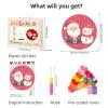 Latch Hook Rug Kit Merry Christmas Santa Claus and Snowman Stamped Handmade Round Shape Carpet Crochet Yarn Craft DIY Hook and Latch Door Mat Tapestry for Christmas Home Floor Decor 20x20inch(1) view 2
