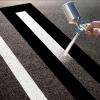 Eunika 4 x 92 Inch Parking Lot Line Stencil, Foldable Pavement Straight Line Stencil Reusable Rubber Parking Template for Painting Parking Lot & Pavement Lines for Asphalt Concrete view 1