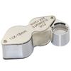 Microscope Observation Foldable Miniature Magnifying Glass 20x 12mm / 10x 18mm Stainless Steel Jeweler's Loupe view 1