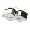 Microscope Observation Foldable Miniature Magnifying Glass 20x 12mm / 10x 18mm Stainless Steel Jeweler's Loupe view 2