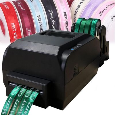 XQZMZSCP Ribbon Printing Machine 4 Row Digital Satin Ribbon Printer, Stamping Printing Machine for Gift Wrapping, Supports 50+ Languages