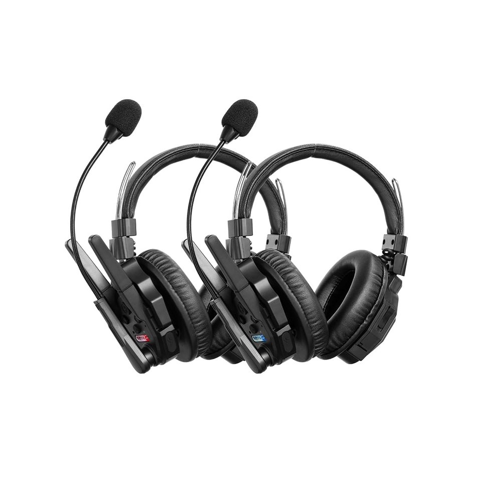 SYNCO Xtalk XMax2 Full-Duplex Wireless Intercom Headset System (2 Headsets), Dual-Ear Noise Isolation, AI Noise Cancellation, Bluetooth, 500m Range for Movie Shoot,Live Show Stage Performance