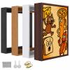 Canvas Floater Frame for 1 to 1.25 Inch Deep Gallery Wrapped Canvas, Modern Wood Grain Textured Floating Frame for Finished Oil Paintings & Wall Art, Durable Lightweight Polyresin, Made in USA (Dark Brown,12 x 28 Inch) view 1