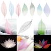 FytStycale 50 Pack of Natural Magnolia Skeleton Leaves for Craft Projects, Green+White view 2