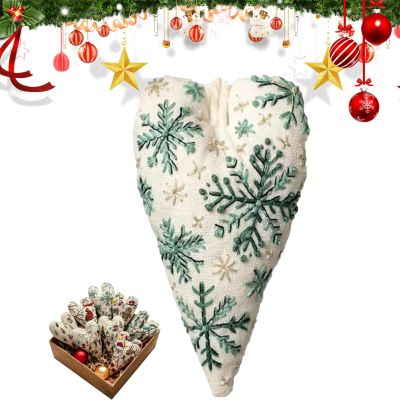 Christmas Ornament Embroidery Kits - Beginner-Friendly Hand Embroidery, Includes Needles, Thread & Patterns for DIY Christmas Tree Hanging Ornaments for Home-Snowflake