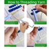 DIY Punch Needle Kits for Beginners Christmas Snowman with Winter Snow with Hoop Embroidery Punch Needle Starter Craft Set Easy for Adults and Children Festival Gift and Decoration 20x20cm-2 view 3