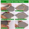 DIY Punch Needle Kits for Beginners Christmas Snowman with Winter Snow with Hoop Embroidery Punch Needle Starter Craft Set Easy for Adults and Children Festival Gift and Decoration 20x20cm-2 view 4