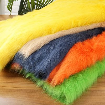 Faux Fox Fur Fabric Long Pile 5cm 180x50cm Ultra Soft Deluxe Plush Fabric for Sewing Costume Decorations Photography Props Backdrops Cosplay(Color:7 red)