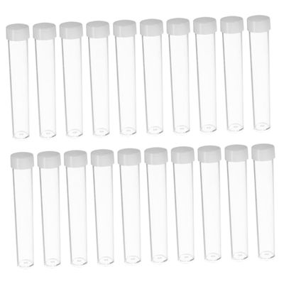 BUGUUYO 50pcs Organizer Box Bead Containers for Art Supplies Storage Jewelry Container Plastic Test Tubes Caps