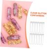 BUGUUYO 50pcs Organizer Box Bead Containers for Art Supplies Storage Jewelry Container Plastic Test Tubes Caps view 3