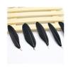 100 Pcs Goose Feathers 2.5-3.5 Inch Feather Metal Clip Buckle Goose Feathers for DIY Accessories Clothing Accessories MaterialsBlack view 1