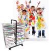 LIUZQWAED Art Drying Rack - 50 Floors Double Sided Mobile Art Drying Rack, Sided Wire Drying Shelf, Floor-Standing Art Shelf Storage Rack On Wheels, Foldable to Save Space Drying Rack view 1