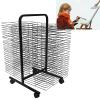 LIUZQWAED Art Drying Rack - 50 Floors Double Sided Mobile Art Drying Rack, Sided Wire Drying Shelf, Floor-Standing Art Shelf Storage Rack On Wheels, Foldable to Save Space Drying Rack view 3