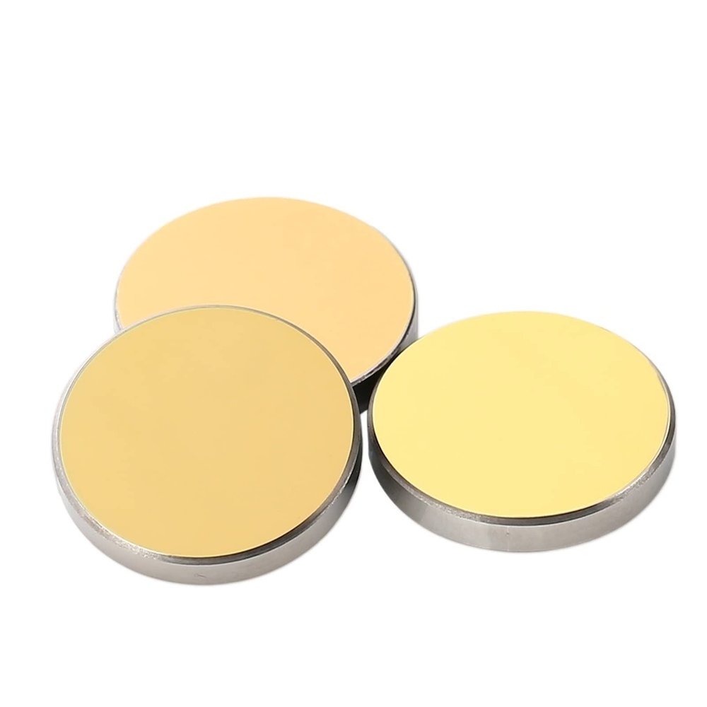 3PCS Co2 Lens Si Reflective Mirrors for Laser Engraver Gold-Plated Silicon Reflector Lenses Dia.19 20 25 30 38.1mm(20mm,3mm)