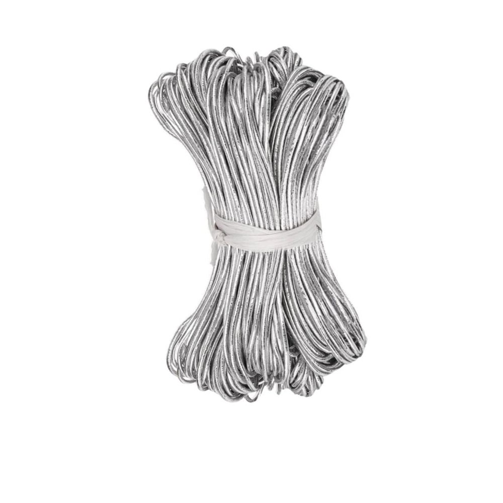 BELLIFFY 1roll Elastic Cord Diameter Silver Stretch Thread for Jewelry Making Craft Projects Beading and Flexible String Rope for Bracelets and Necklaces