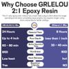 GRLELOU Deep Pour Epoxy Resin 1.5 Gal - 2:1 Crystal Clear Deep Pour Epoxy for 2-4 Inch Depth, Low Odor, No Yellowing & High Hardness Epoxy Resin Kit for River Table, Dry Flower Preservation & Art view 2