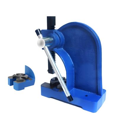 Lever mandrel press 0.5 tons, press 4.7 inches max height, cast iron manual benchtop mandrel press for riveting, punching, stamping, leather belt punch, manual precision punch press(3 Ton)