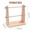 Yarn Ball Holder, Double Layer Yarn Spindle Dispenser, Horizontal Wooden Ribbon Rack for Crocheting & Knitting view 2