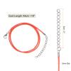 HARFINGTON 20Pcs Waxed Necklace Cord Bulk Orange 2mm Dia 18" Necklace String Rope with Chain Clasp for Pendants Bracelets Jewelry Making Supplies Accessories view 2