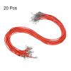 HARFINGTON 20Pcs Waxed Necklace Cord Bulk Orange 2mm Dia 18" Necklace String Rope with Chain Clasp for Pendants Bracelets Jewelry Making Supplies Accessories view 3