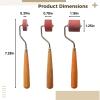 Professional Rubber Brayer Rollers, 3 Sizes (0.39, 0.79, 1.18 Width) Ink Rollers with Wooden Handles - Crafting Tools for Linocut, Block Printing, Art Projects view 4
