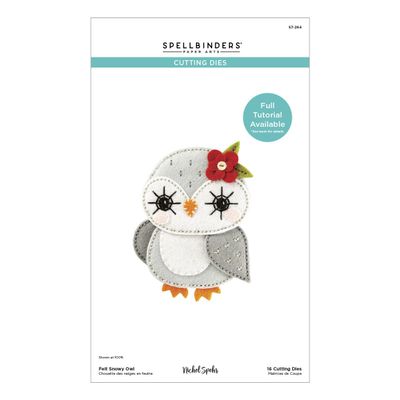 Spellbinders S7-264 Felt Snowy Owl Etched Dies from The Felt Stitch & Create Collection by Nicole Spohr