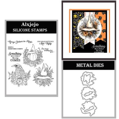 Alxjejo 2025-2026 Stamps and die cuts for Card Making,Metal Dies&Silicone Makeing for DIY Card Birthdays,Valentine's Day Christmas Stamps and Dies for Card Making,Thanksgiving