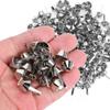 200Pcs Flat Feet Studs, Metal Feet Rivets Mushroom Stud 200Pcs Flat Feet Studs Silver DIY Leather Luggage Bags Handbags Craft Accessories 12mm view 1