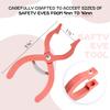 UPTTHOW Safety Eyes Jig Pliers Auxiliary Tool For Attaching Doll Eyes And Noses For Amigurumi And Crochet, DIY Craft Install Accessories Supplies For Stuffed Animals, Pink view 4