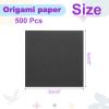 DMiotech 500 Sheets 2x2 Inch Origami Paper, Black Square Origami Paper Easy Fold Double Sided Paper for DIY Arts and Crafts view 4