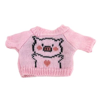 DYNWAVE Short Sleeve Sweater for Plush Figures, DIY Clothing for 7.87 inch Doll, Pink Pig