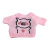 DYNWAVE Short Sleeve Sweater for Plush Figures, DIY Clothing for 7.87 inch Doll, Pink Pig view 1
